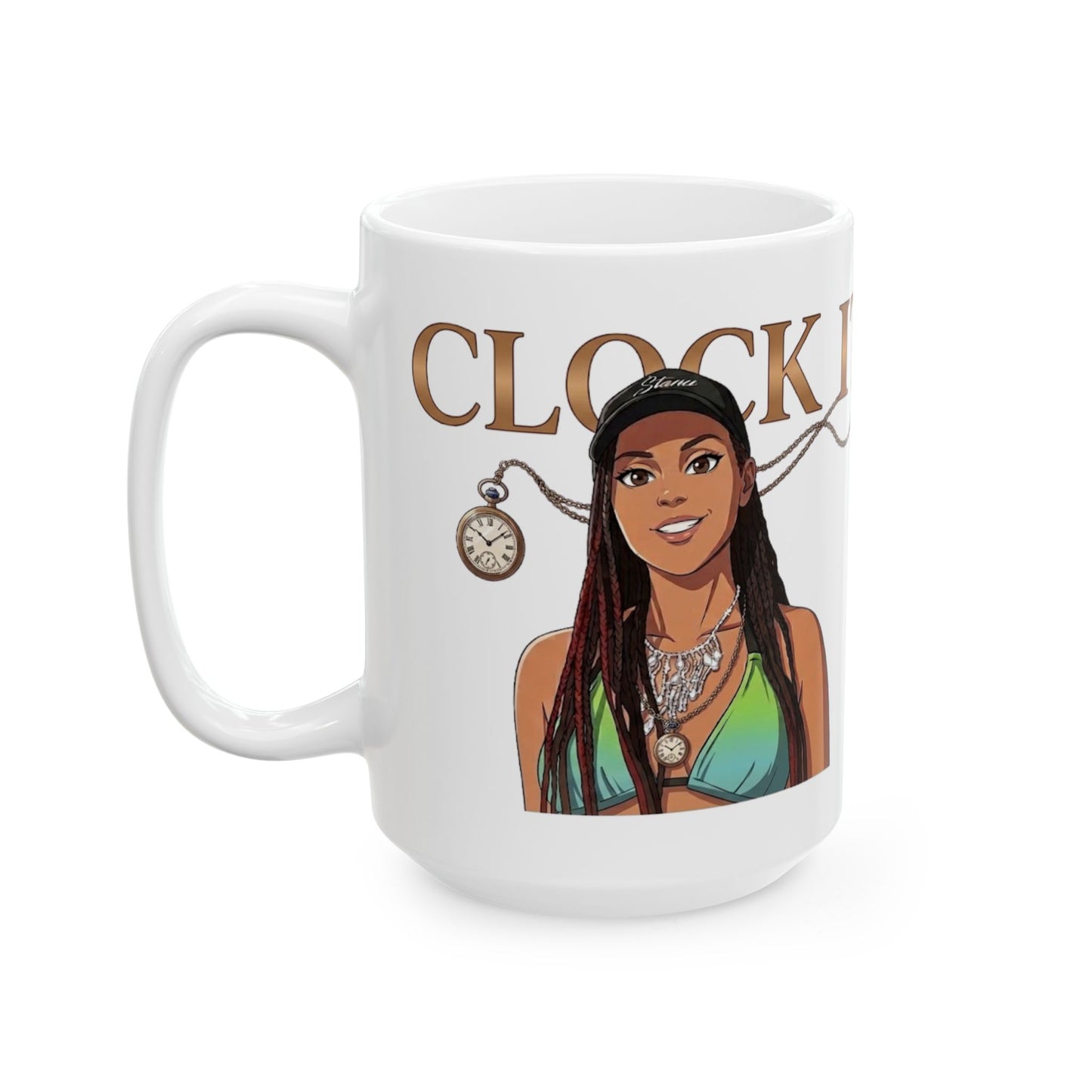 Clock It Ceramic Mug | White | 11oz, 15oz