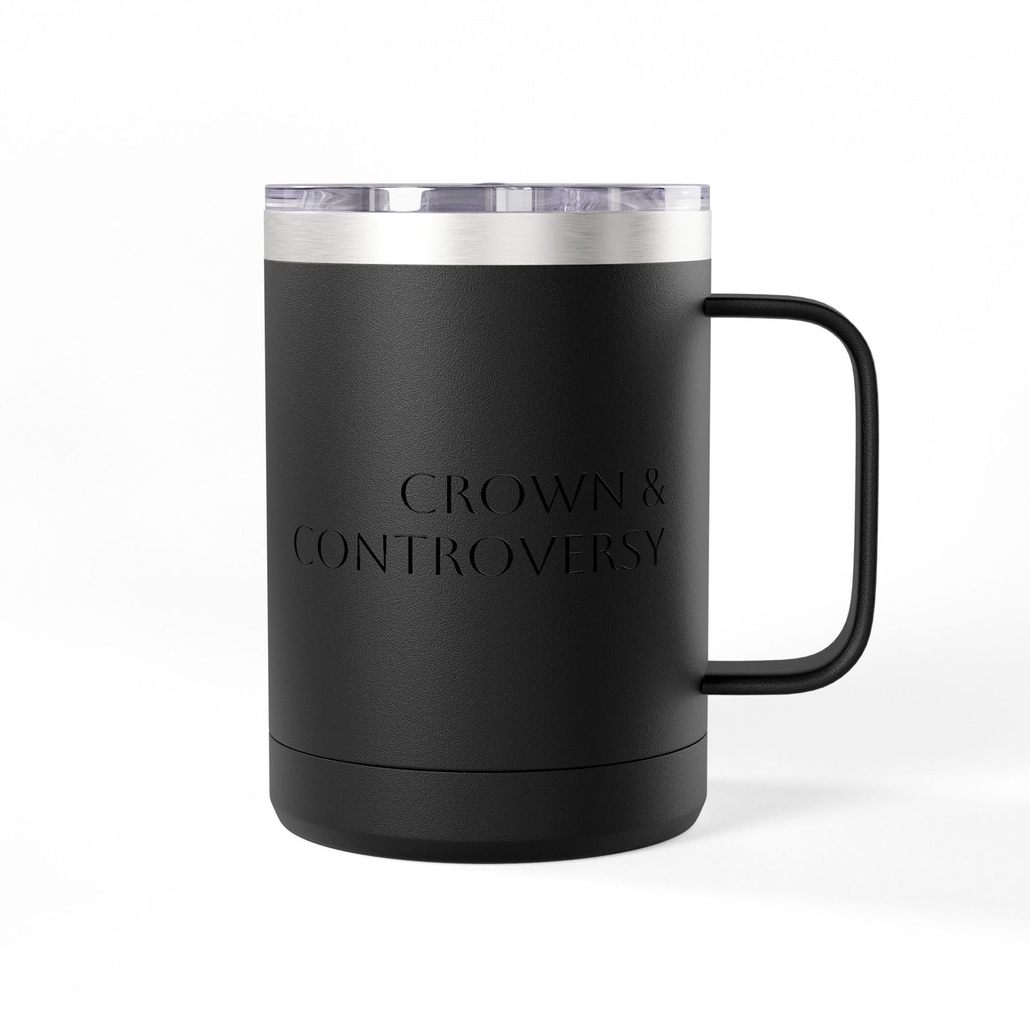King Don 15oz Insulated Coffee Tumbler Mug | White | Black