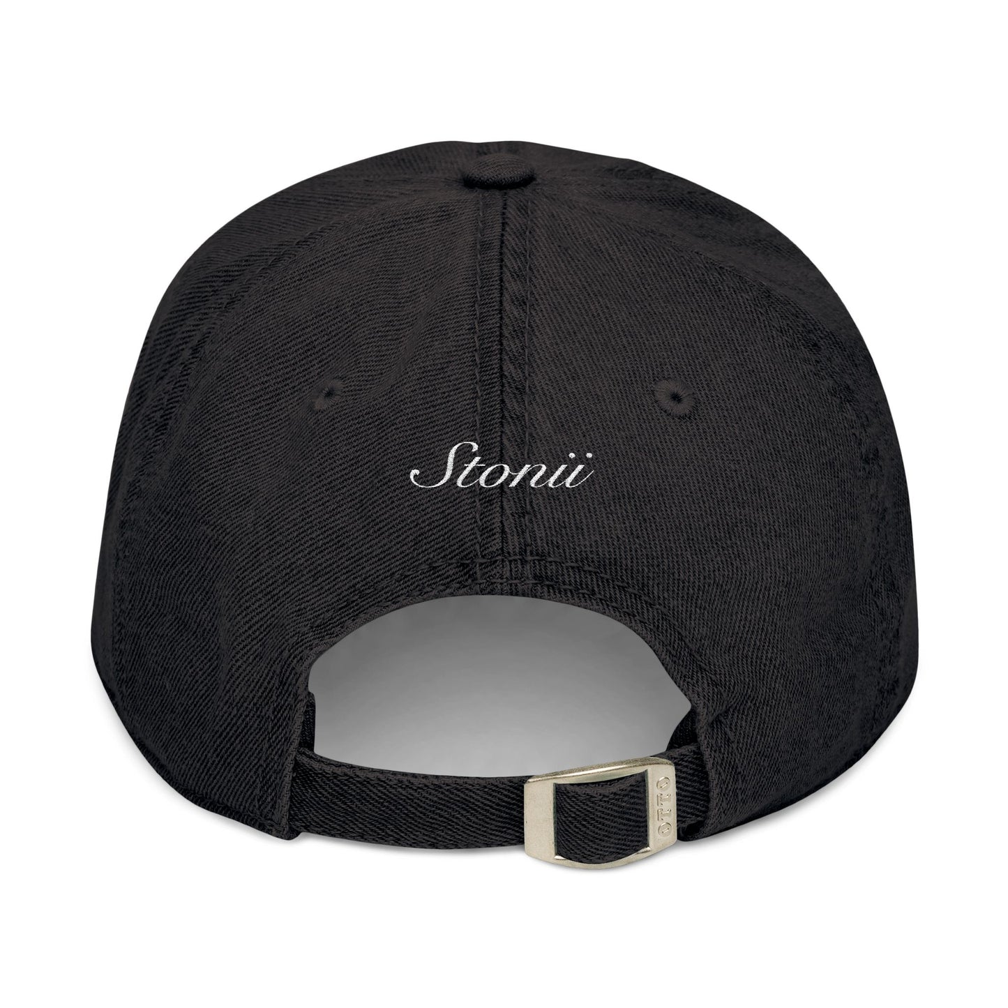 Embroidered 'CLOCK IT' Denim Baseball Cap