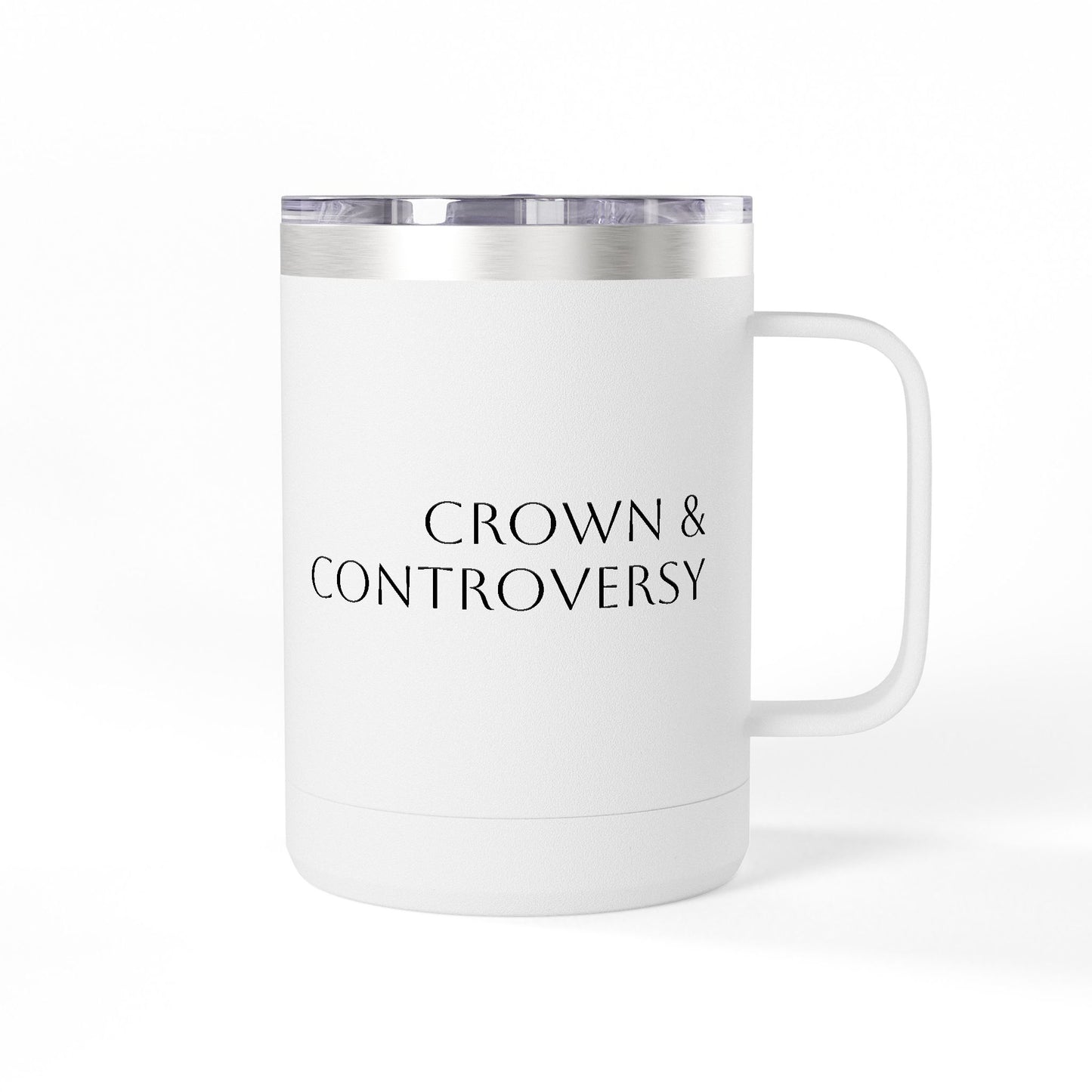 King Don 15oz Insulated Coffee Tumbler Mug | White | Black