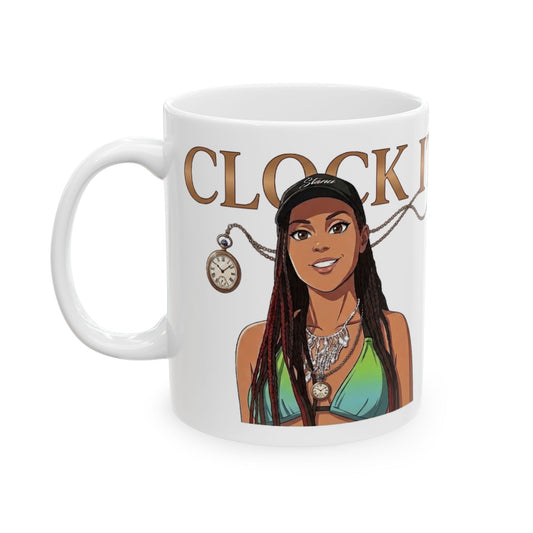 Clock It Ceramic Mug | White | 11oz, 15oz