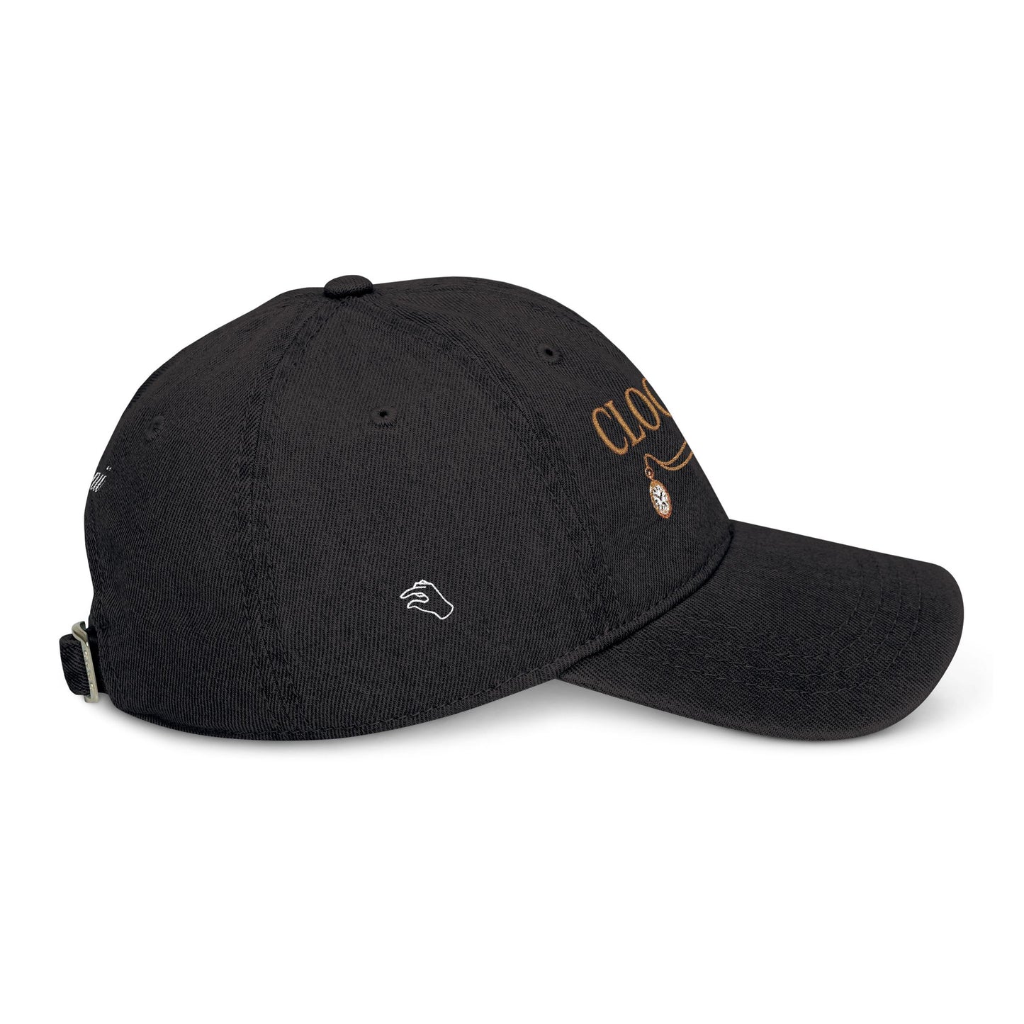 Embroidered 'CLOCK IT' Denim Baseball Cap